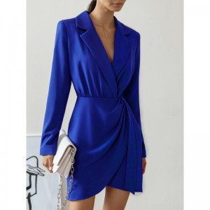 Europäisches und amerikanisches Senior Design Sinn für Pendler Karriere hoch taillierter schlankes Kleid